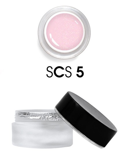 Ультражесткое базовое покрытие  SCS 5. Нежно-розовый с золотым шимером 30 мл