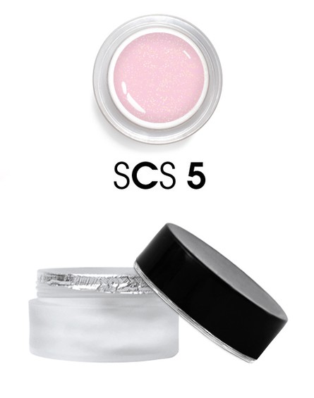 Ультражесткое базовое покрытие  SCS 5. Нежно-розовый с золотым шиммером 30 мл