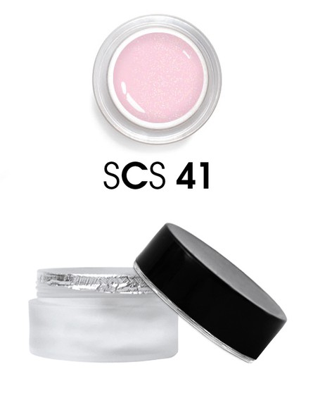 Ультражесткое базовое покрытие  SCS 41. Розовый с золотым шиммером 30 мл