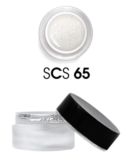 Ультражесткое базовое покрытие  SCS 65. Искры шампанского. Молочный  30 мл